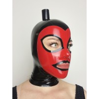 SKLADEM - Latexová kukla black/red s otvorem na culík (SA-RT04) SKLADEM - Latexová kukla black/red s otvorem na culík (SA-RT04)