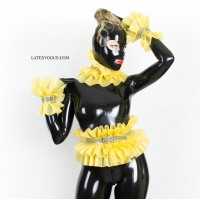 Massive latex collar with frills GIADA