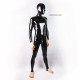 Latex zipperless neck entry catsuit with collar - male cut