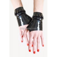 Latex mitts with frill