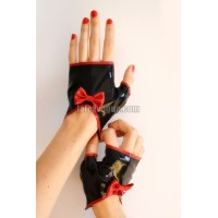 Latex mitts with bow