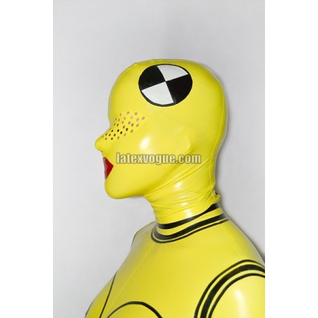 Latex crash test dummy hood