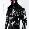 Male latex batwing sleeves jacket - RON