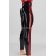 Latex fitness leggings with stripes