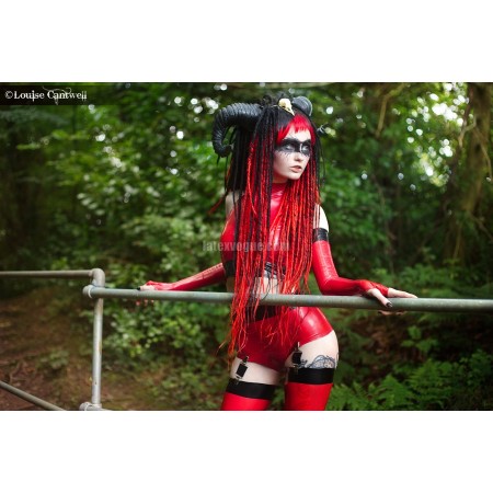 Latex high waisted panties Devil