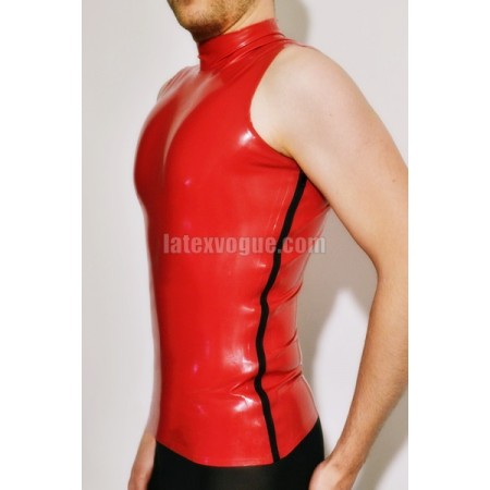 Latex top with zipper on the side