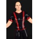 Latex T-shirt with vertical stripes and short sleeves - ERUNIS