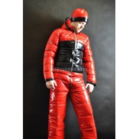 Winter warm latex pants with zippers