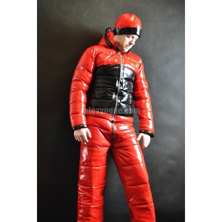 Winter warm latex pants with zippers